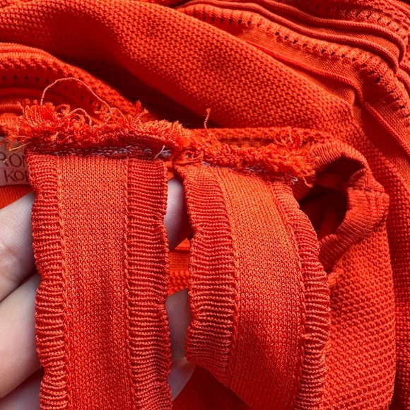 Y2K Torn by Ronny Kobo Alberta Knit Dress Orange Size Large - Picture 8 of 10